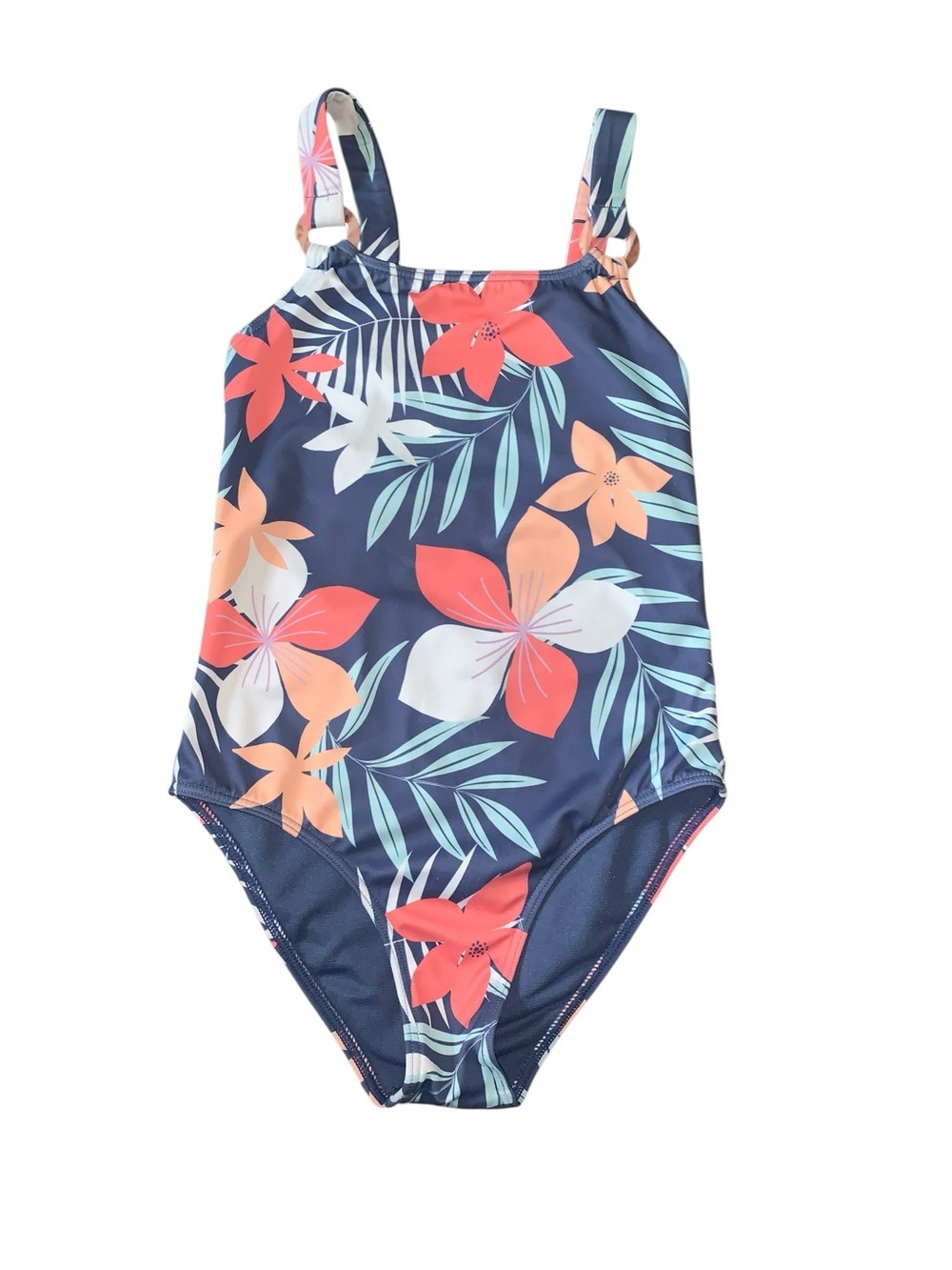 Roxy Girl Tropical Floral One-Piece Swimsuit - Size 7